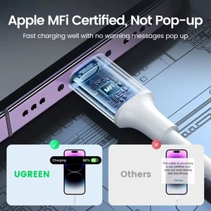 Câble USB-C vers iOS <span class=keywords><strong>UGREEN</strong></span> MFi 20W <span class=keywords><strong>PD</strong></span> à charge rapide, certifié MFi, câble de données Type C vers 8 broches pour iPhone 15 14 17 16 Pro Max - Product Image 3