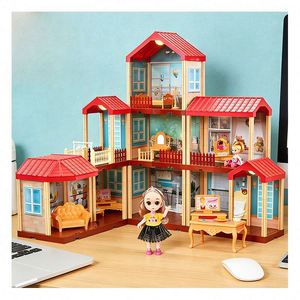 Accessoires de meubles miniatures en plastique pour maison de poupée, modèle d'assemblage de maison miniature DIY, jouet créatif cadeau - Product Image 1