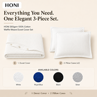 Ensemble de literie en jacquard confortable de style luxueux en coton 100% sur mesure HONI OEM, 3 pièces, pour lit double, en vrac