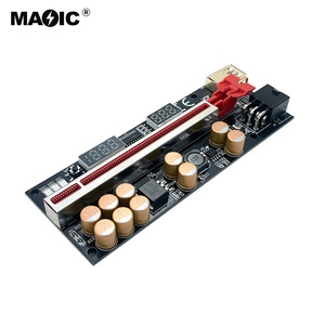 New Ver 016 Pro V016 <span class=keywords><strong>PCI</strong></span> Express <span class=keywords><strong>riser</strong></span> thẻ PCIe 1X đến 16X GPU <span class=keywords><strong>riser</strong></span> thẻ với nhiệt độ hiển thị flash LED Extender thẻ PCIe - Product Image 6