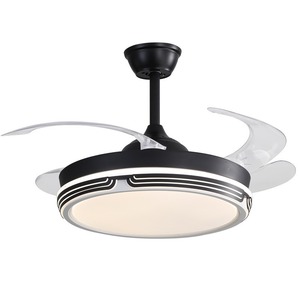 708 Household Simplicity Tri Color 42 Inch <b>Modern</b> <b>Ceiling</b> <b>Fan</b> LED Lamp 110 220V Invisible Blade Remote Control - Product Image 3