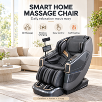Fauteuil de massage 4D à double mouvement avec rail SL, commande vocale IA, chargement sans fil, pétrissage des mollets, extension électrique des jambes, masseur corporel complet