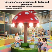 Chaise rotative électrique multifonctionnelle en forme de champignon avec éclairage LED pour centre d'éducation précoce et aire de jeux pour enfants