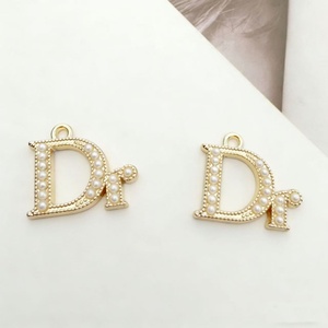 Hot Sell Ready to Ship Designer <b>Charms</b> Pendants Alloy 14K Gold Plated Women's Trendy Decorative Pendants with Pearls - Product Image 3