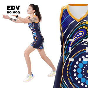 Uniforme de Netball para Niños, Cómodo, con Estampado Bonito, Tela Suave de Alto Rendimiento, con Logotipo Personalizado, Apto para Ligas - Product Image 4