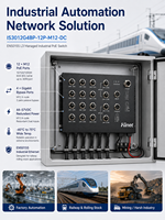 Commutateur Ethernet industriel EN50155 M12 avec 12 ports 10/100/1000M et 4 ports de bypass Gigabit pour véhicules ferroviaires (PoE/Non-PoE)