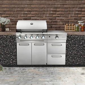 Parrilla de <span class=keywords><strong>barbacoa</strong></span> de Gas grande de acero inoxidable 304 Premium de lujo, cocina móvil de estilo moderno para exteriores para Villa Patio - Product Image 2