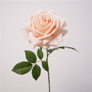 Fleurs artificielles au toucher réel, roses en latex rose poussiéreux, roses café, centres de table pour décoration de mariage, vente en gros, haute qualité - Product Image 3