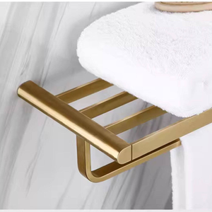 <span class=keywords><strong>Porte</strong></span>-serviettes double couche AMAXO pour salle de bain, installation murale, acier inoxydable - Product Image 4