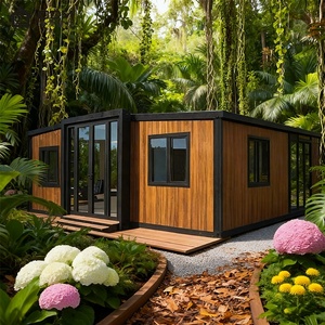 Maison préfabriquée extensible en conteneur maritime de 40 pieds, deux étages, <span class=keywords><strong>double</strong></span> aile, balcon, terrasse sur le <span class=keywords><strong>toit</strong></span>, chambre à coucher, salon, style mid-century - Product Image 6