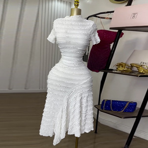 Robe longue décontractée d'été C9165 de haute qualité pour femme africaine, robe midi moulante extensible, collection 2025, vente en gros - Product Image 3