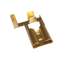 Connecteur de borne à sertir femelle en aluminium de 0,2 mm d'épaisseur, borne électrique automobile, borne estampée en cuivre et en laiton