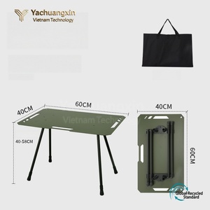Mesa Plegable de Aluminio para Exteriores, Rectangular, Portátil, para Camping, Picnic, Té, con Malla de Almacenamiento y Gancho para Linterna - Product Image 3