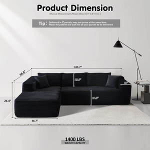 Sofá Cama Modular <span class=keywords><strong>de</strong></span> Espuma Viscoelástica - Sillón Puff Gigante Plegable y Sofá Cama para Adultos, Embalaje Comprimido al Vacío - Product Image 2