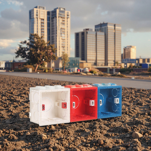 Wall Mount ABS PVC chống cháy Ổ cắm điện Cassette Outlet 86 nhựa tuôn ra chuyển đổi hộp bao vây hộp nối - Product Image 2