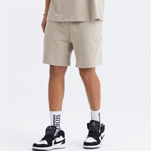 Short de sport à logo personnalisé unisexe 100% coton éponge française surdimensionné poids lourd motif solide vêtements de sport et de loisirs pour hommes - Product Image 4