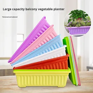 Grand pot de plantation <span class=keywords><strong>rectangulaire</strong></span> en résine épaisse, respirant, biodégradable, résistant à la corrosion, minimaliste et pastoral - Product Image 4