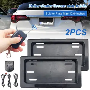 Shutter CoverAutomatic License Plate Frame Electric Shift Stealth License Plate Holder For USA Standard New Car Plate Frame