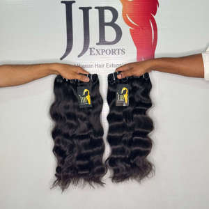 Extensiones de Cabello Natural Ondulado al Por Mayor, Cabello Humano Indio Virgen Ondulado con Cutícula Alineada - Product Image 2