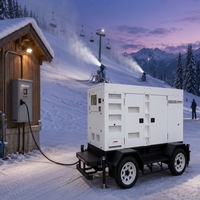 Generator Mobile Cummins 180KVA diesel 144KW, Generator Diesel yang Dapat Diderek, Generator Tanpa Sikat, Generator Berpendingin Air, Bersertifikasi CE