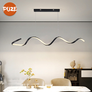 Décoratif pour la maison Salon Moderne Hôtel Suspension Suspension Nouveau Design Aluminium Luxe <span class=keywords><strong>Vague</strong></span> Led <span class=keywords><strong>Lustre</strong></span> - Product Image 2
