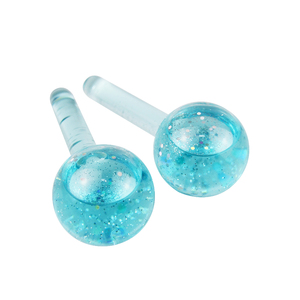 Strumenti di <span class=keywords><strong>bellezza</strong></span> a colori personalizzati globo di ghiaccio per massaggiatore viso ridurre gonfiore e mal di testa faccia globi di ghiaccio con glitter - Product Image 1