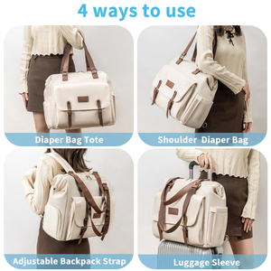 Mochila de pañales de suministro de fábrica BSCI, elegante bolsa de pañales para bebé, bolsa impermeable para mamá, bolsas de viaje para bebé para el cuidado del bebé - Product Image 5