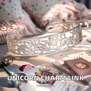 <span class=keywords><strong>LAMOON</strong></span> – Bracelet à breloques en acier inoxydable 304 plaqué platine, motif fleur violette, étoile, licorne, tendance, compatible avec les bijoux DIY de 9 mm - Product Image 2