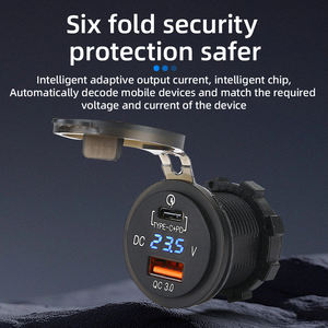 <span class=keywords><strong>Chargeur</strong></span> de <span class=keywords><strong>voiture</strong></span> USB 12V 24V étanche IP65, adaptateur de charge rapide robuste pour automobile, camion, bateau, moto - Product Image 4