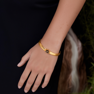 Bracelet tendance en acier inoxydable 316L plaqué or PVD, bijoux durables et résistants pour femmes - Product Image 3