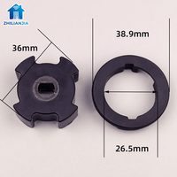 Accessoires de couronne de tube de store à enroulement motorisé électronique numérique moderne de 25 mm, entraînement de tube en plastique de 38 mm pour salle à manger intérieure