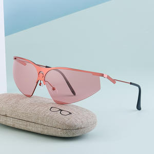 Gafas de Sol Personalizadas de Media Montura con Lentes de PC UV400, Ligeras, Unisex, Estilo Instagram, Moda Urbana Y2K - Product Image 2