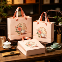 Sacs en papier de luxe personnalisés de haute qualité pour cadeaux, boîtes à thé haut de gamme, avec options de logo et de marquage de l'entreprise