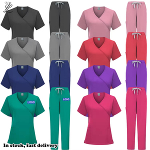 Set di scrub <span class=keywords><strong>medico</strong></span> personalizzato uniforme per medici e infermieri salone di bellezza ospedale clinica dentale sala operatoria elegante <span class=keywords><strong>lavoro</strong></span> <span class=keywords><strong>medico</strong></span> - Product Image 1
