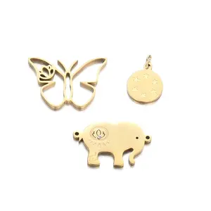 Yiwu acеon из нержавеющей стали различные формы животного логотип очарование фирменное название DIY Ювелирные изделия расширитель Drop <span class=keywords><strong>Tag</strong></span> вырезанный штампованный Шарм - Product Image 1