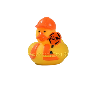 Pato de arquitecto de PVC personalizado con una serie de estilo de sombrero duro, pato de goma impreso, bañera, juguetes de baño adecuados para niños pequeños - Product Image 5
