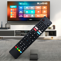 Diseño personalizado BT BLE Smart TV Control remoto 1 año de garantía Botones calientes universales Búsqueda por voz Silicona Plástico OEM/ODM