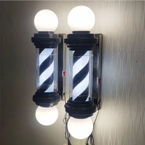 Hiện Đại Red Blue Barber Cực Đầy Đủ <span class=keywords><strong>Led</strong></span> Xoay Đăng Ánh Sáng 75Cm Lý Tưởng Tùy Chỉnh Chiều Cao Và Màu Sắc Với Pin Cho Salon Tóc - Product Image 3