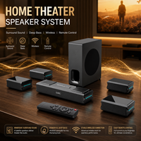 Barre de Son TV Sur Mesure Système Audio Haut-Parleur Surround Sans Fil 5.1.2 USB Enceintes Home Cinéma Avec Subwoofer