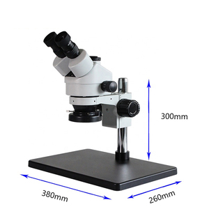 High Precision 6.7X-45X Zoom Optical Stereo <strong>Microscope</strong> Binocular Drawtube LED Light OEM Customizable Industrial <strong>Biology</strong> Research - Product Image 4