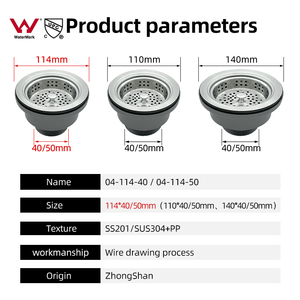 <span class=keywords><strong>Scarico</strong></span> per Lavello da <span class=keywords><strong>Cucina</strong></span> in Acciaio Inox di Alta Qualità con Cestello Rimovibile Certificato CUPC Filtro per Lavello in Acciaio Inox - Product Image 5