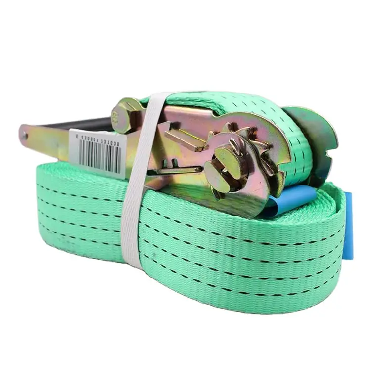 Nhiệm Vụ Nặng Nề Webbing Lashing Dây Đeo Dây 2 Inch 5 Tấn Biểu Tượng Tùy Chỉnh In Ấn Ratchet Tie Xuống Dây Đeo Hàng Hóa Polyester Lashing Vành Đai