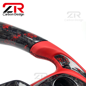 Volante Deportivo Personalizado para Interior de Auto, de Fibra de Carbono Forjada y Cuero, para Toyota Camry <span class=keywords><strong>TRD</strong></span> RAV4 EZ <span class=keywords><strong>Corolla</strong></span> 2018 2019 <span class=keywords><strong>2020</strong></span> 2021 - Product Image 4