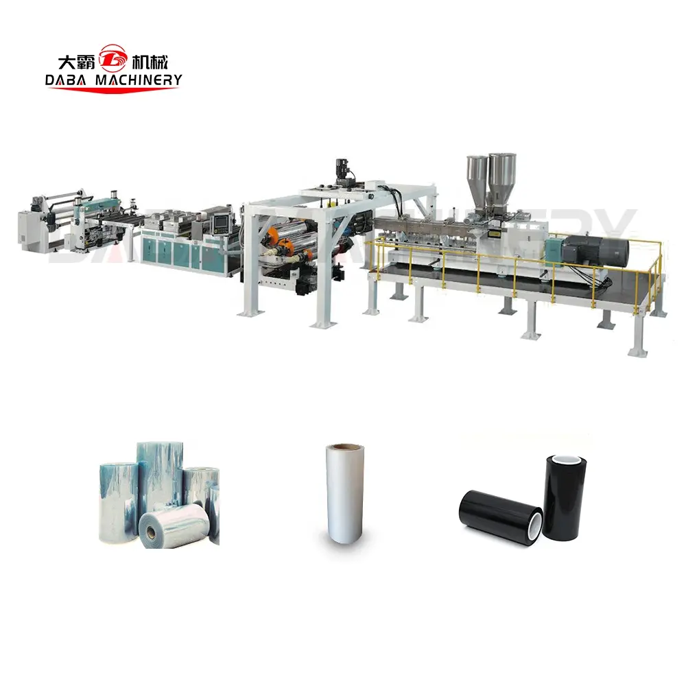 Pvc Shrink Film Production Line Stretch Xpe Extruder Pet Plastic Roll Sheet Making Equipment Machine