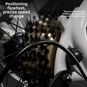 Bicicletta da Strada con Manubrio Piatto e Doppio Freno a Disco, <span class=keywords><strong>Bici</strong></span> da Turismo in Lega di Alluminio <span class=keywords><strong>per</strong></span> Uomo - Product Image 5