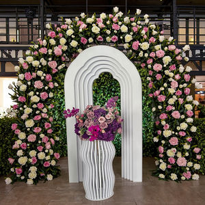 Arche de fond en PVC blanc à ondes superposées, nouveau design SMOOTH 2025, pour événements et fêtes - Product Image 2