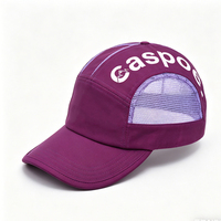 Casquette de sport légère en toile violette à séchage rapide avec logo, respirante et ajustable, pour hommes/femmes, idéale pour les voyages, la randonnée et le cyclisme