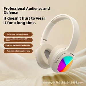 RGB Luminoso Plegable Inalámbrico para Auriculares <span class=keywords><strong>Bluetooth</strong></span> ANC Cancelación de Ruido Deportes DJ Auriculares USB Dinámico Impermeable <span class=keywords><strong>Gaming</strong></span> Head - Product Image 3