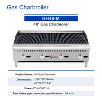 Grill à gaz certifié CE & ETL, plusieurs tailles, équipement de grillade à gaz haute puissance pour la restauration rapide, les cuisines occidentales et les services de traiteur