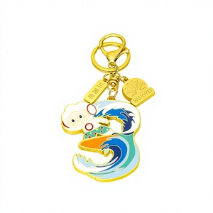 Small MOQ Custom Metal Enamel Keychains for Daily Use, Multiple Colors Available